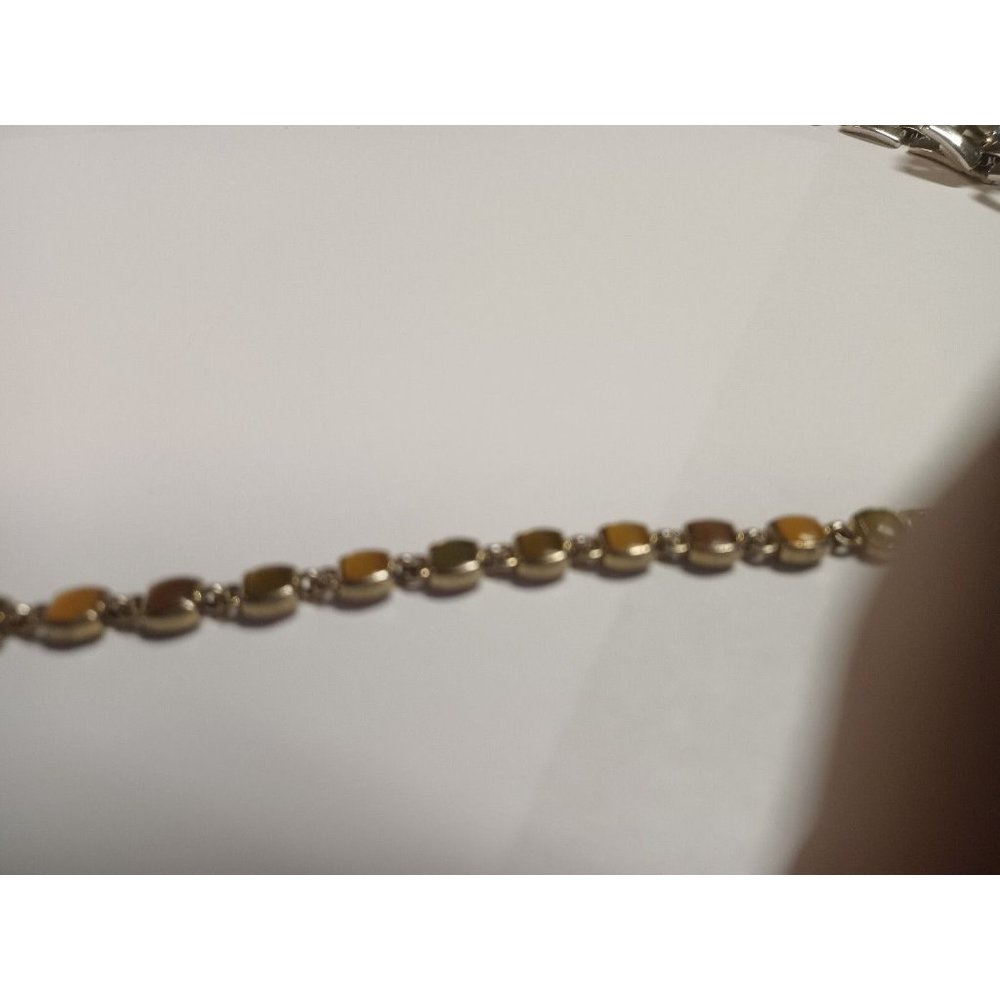 Multi-colored Stones Gold-Tone Bracelet 7.5" Liz Claiborne
